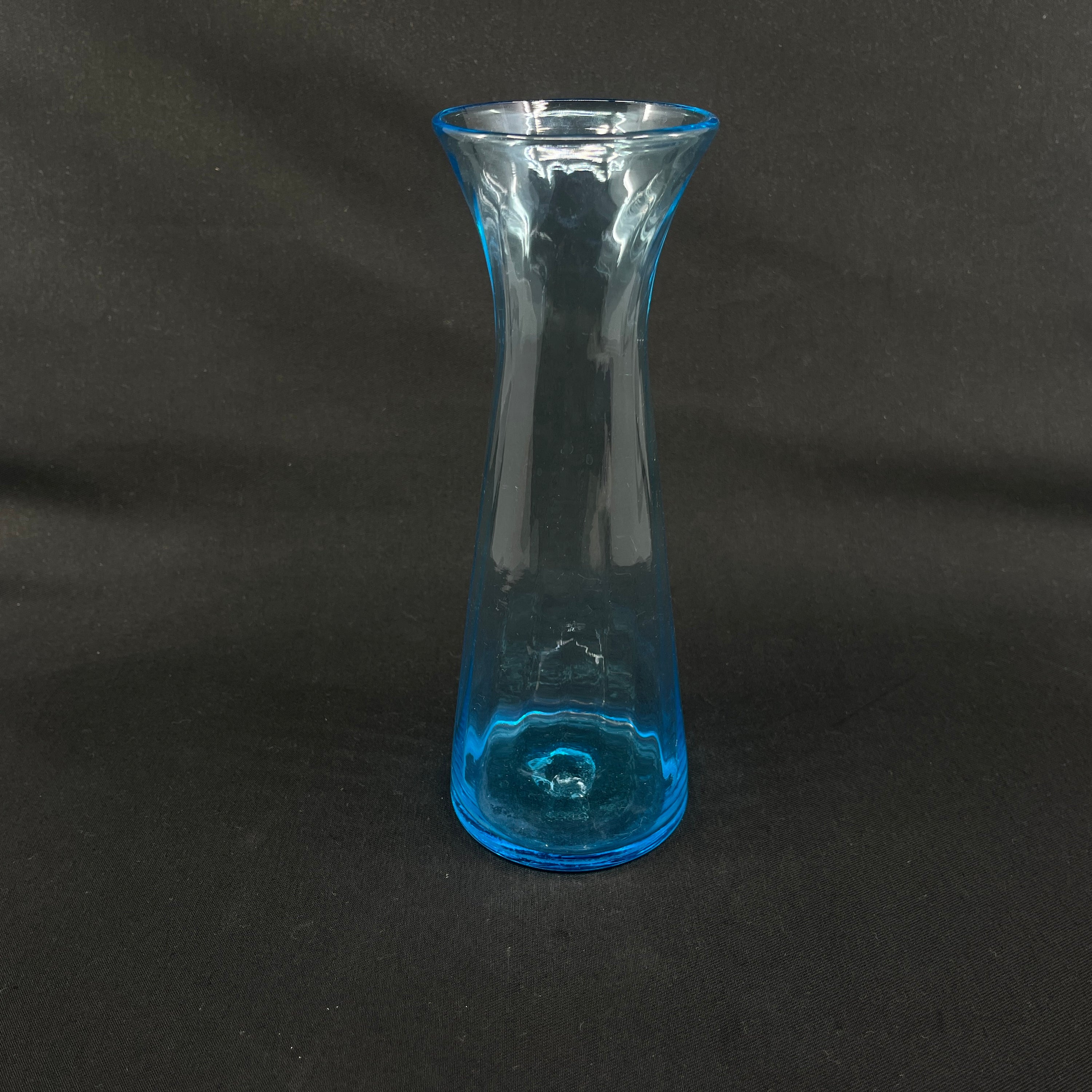 Søblå hyacintglas fra Fyens Glasværk