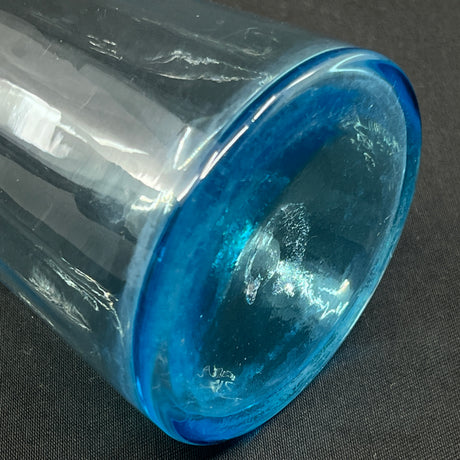 Søblå hyacintglas fra Fyens Glasværk