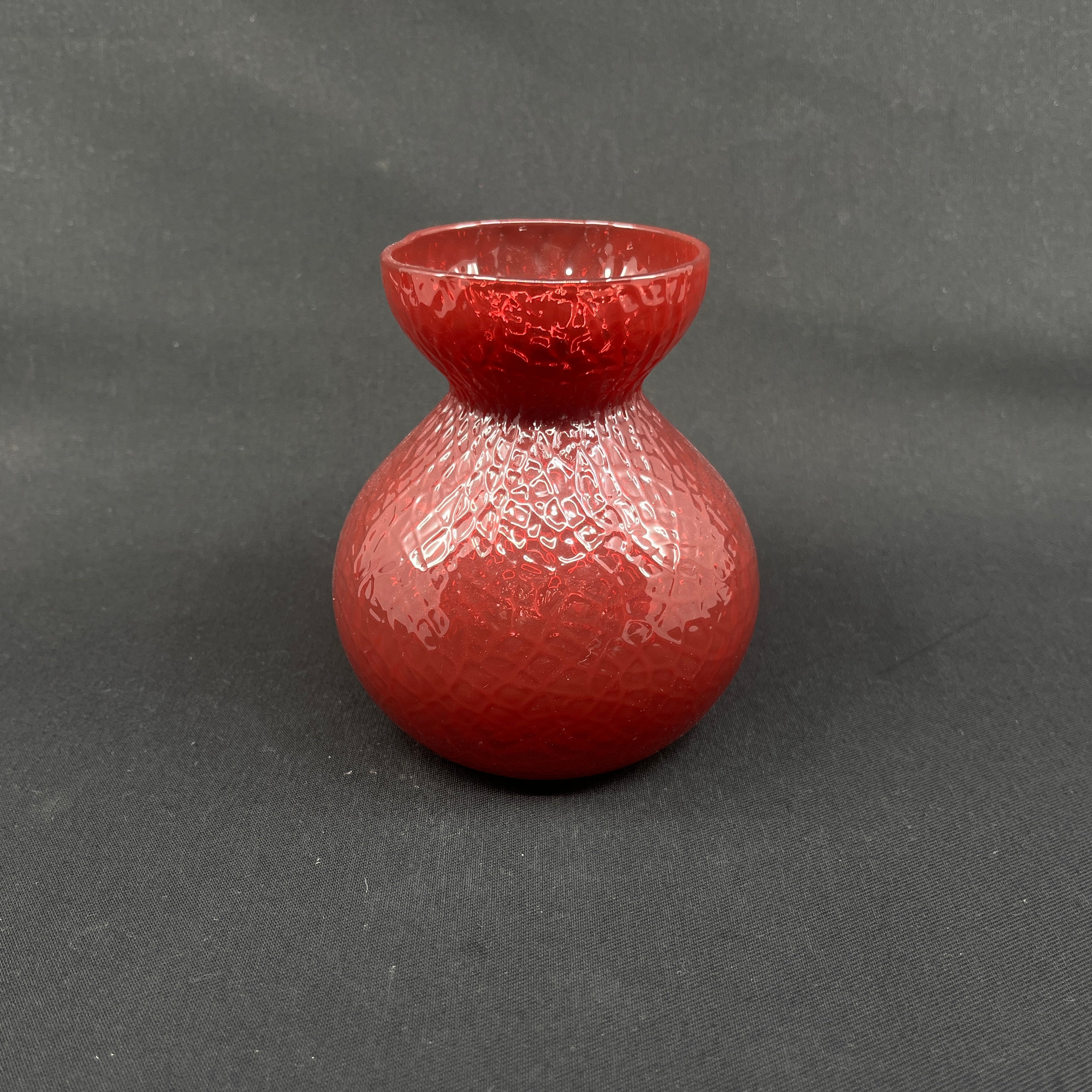 Hindbær rødt hyacintglas fra Fyens Glasværk