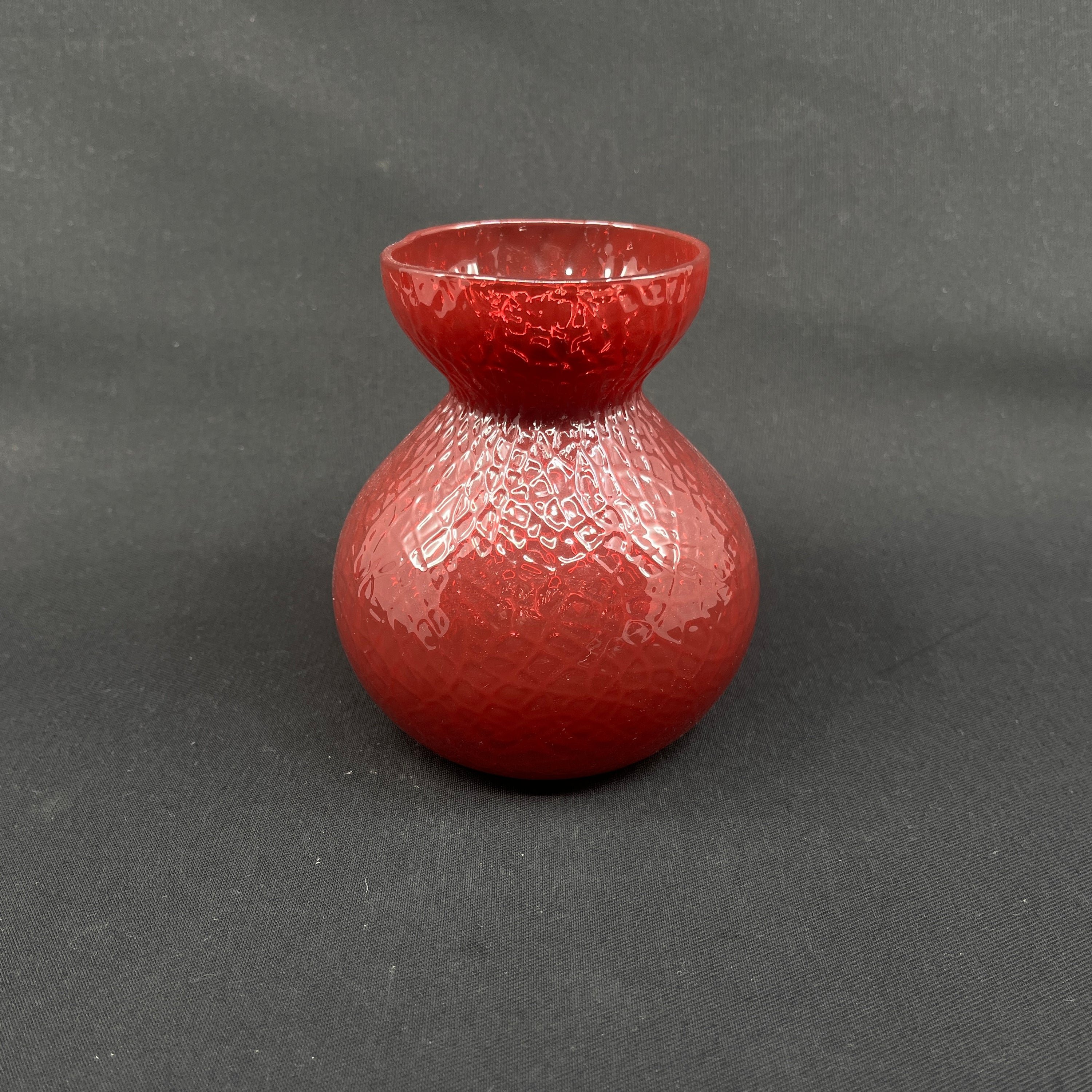 Hindbær rødt hyacintglas fra Fyens Glasværk