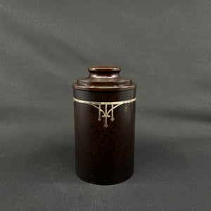 Rare art deco cigar jar from Heintz Art Metal