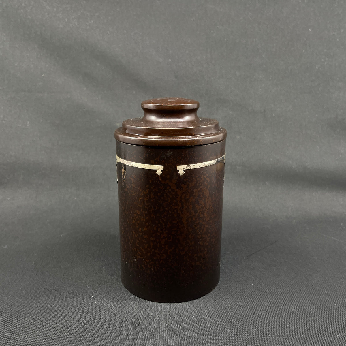 Rare art deco cigar jar from Heintz Art Metal
