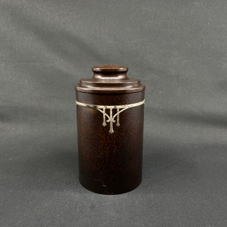 Sjælden art deco cigarkrukke fra Heintz Art Metal