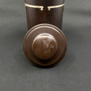 Rare art deco cigar jar from Heintz Art Metal