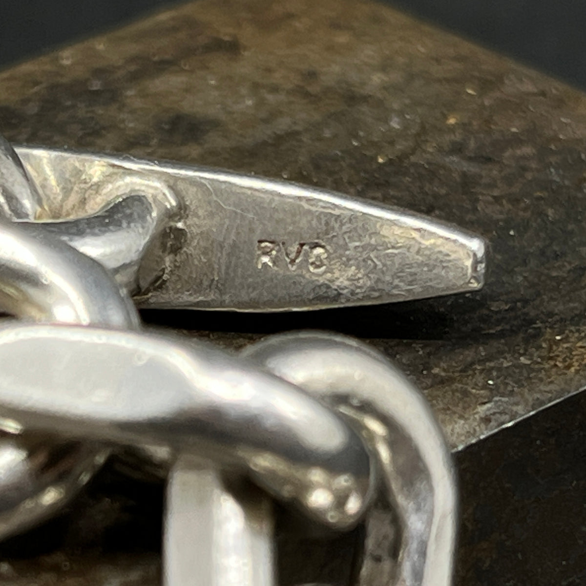 Anchor chain in sterling silver, 21 cm.