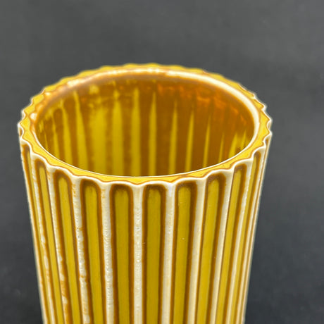 Yellow "Lyngby vase", 12.5 cm.