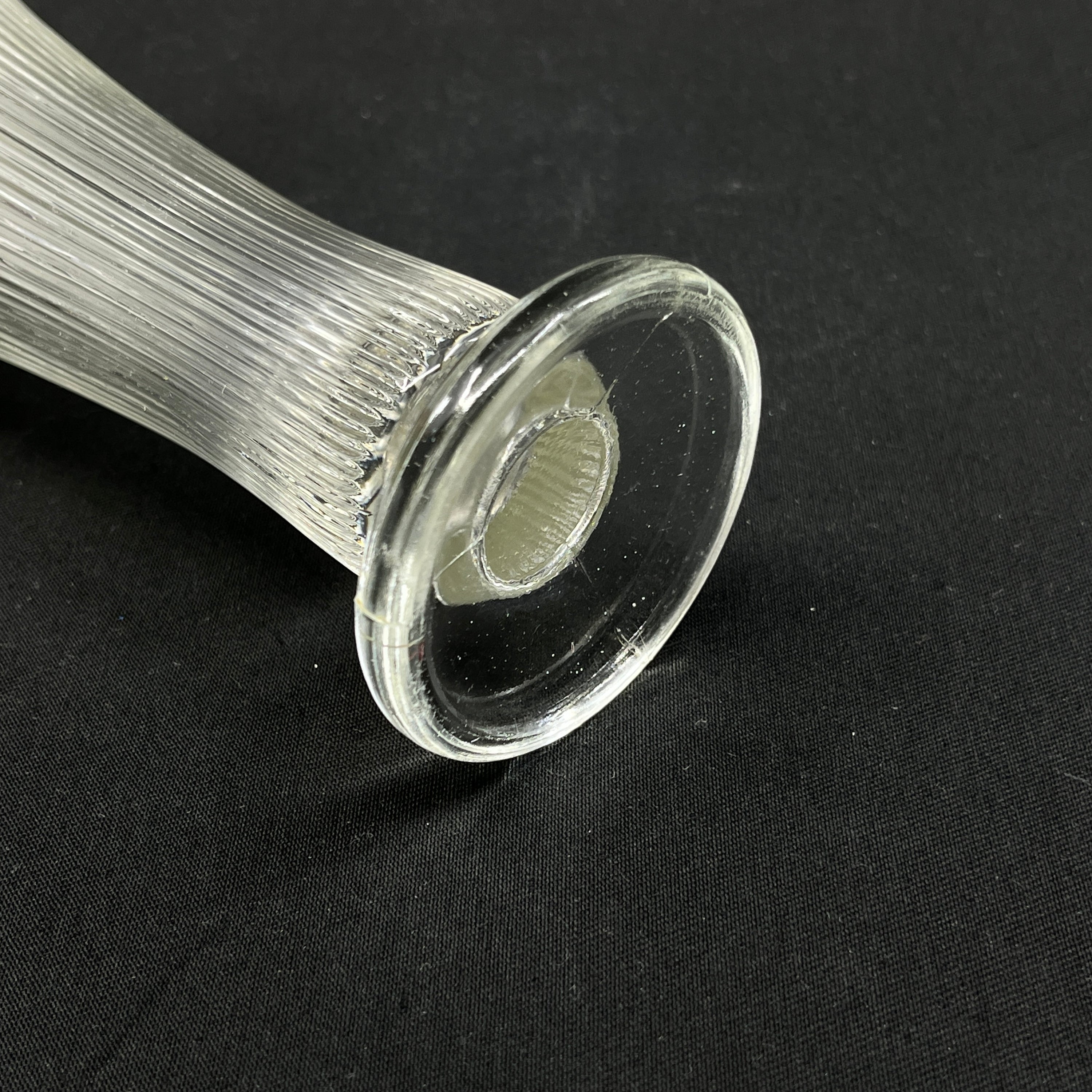 Moderne klar glasvase fra 1970'erne