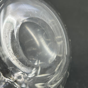 Spherical vase with olive carvings