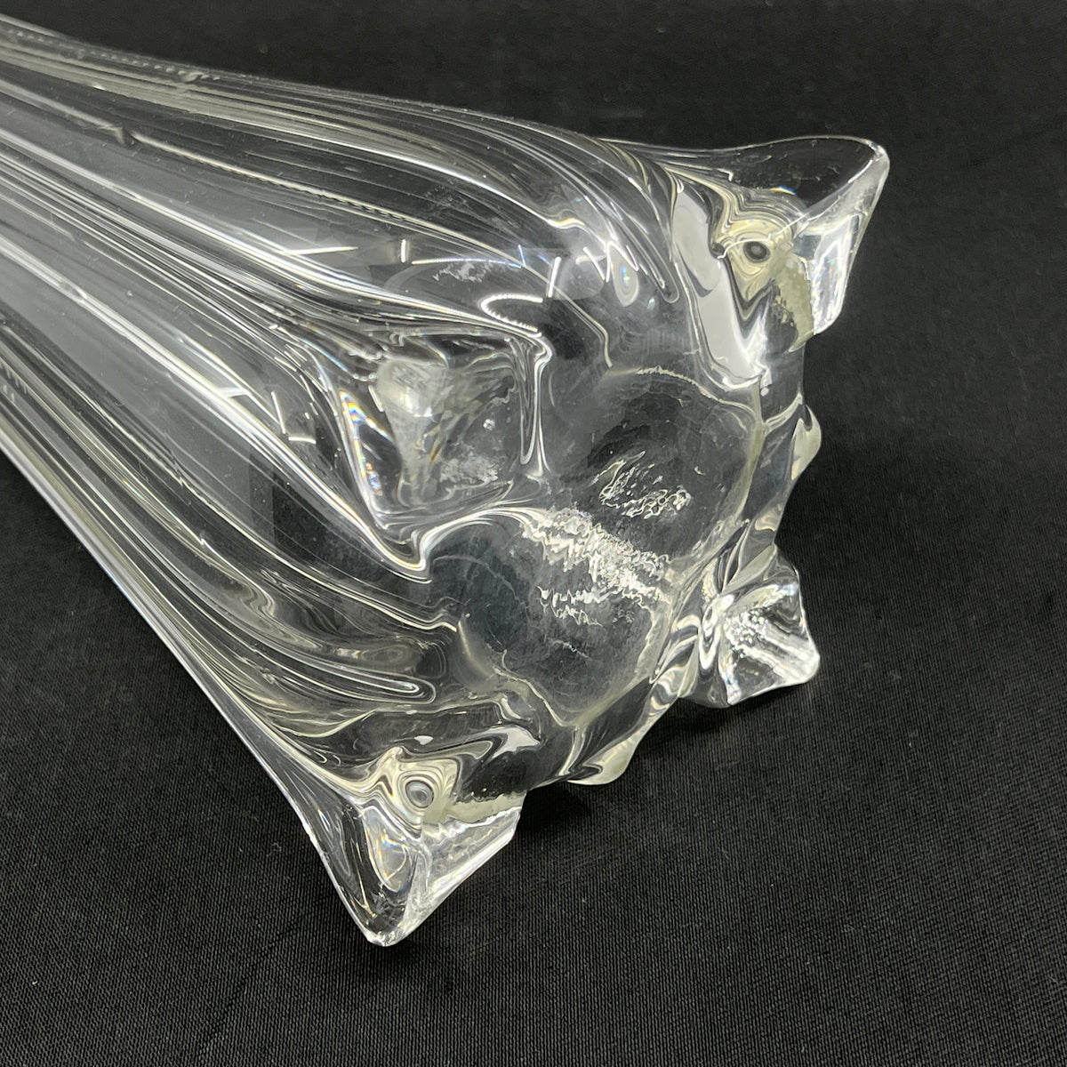 Fine "square" vase from the 1920s with numerous cuts
