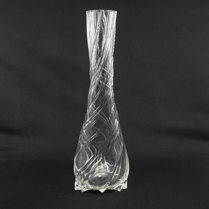 A twisted vase from the 1950s with numerous cuts