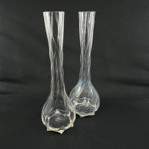 A set of twisted vases from the 1930'sh, 30 cm.