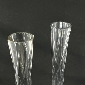 A set of twisted vases from the 1930'sh, 30 cm.