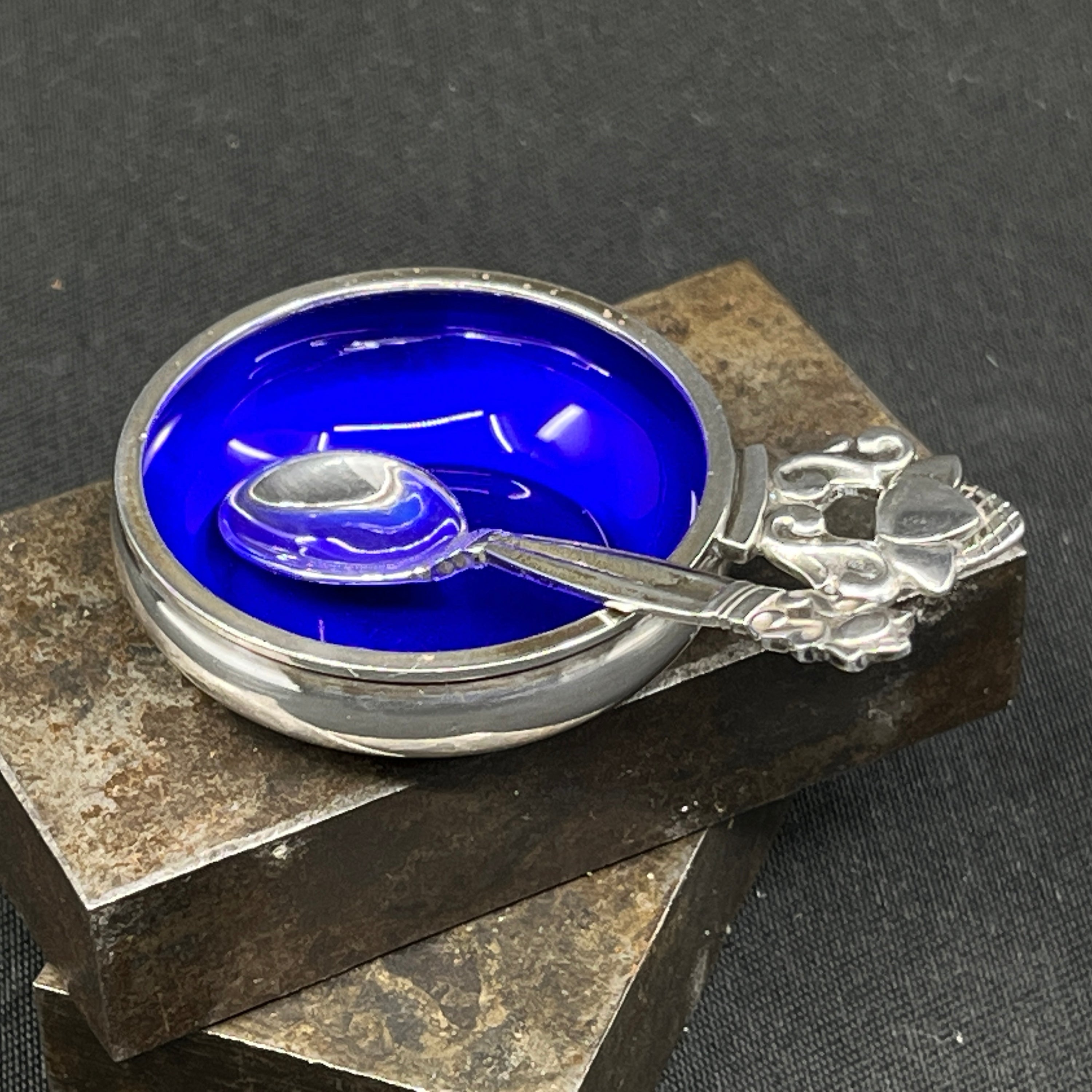 Georg Jensen Konge saltkar med ske