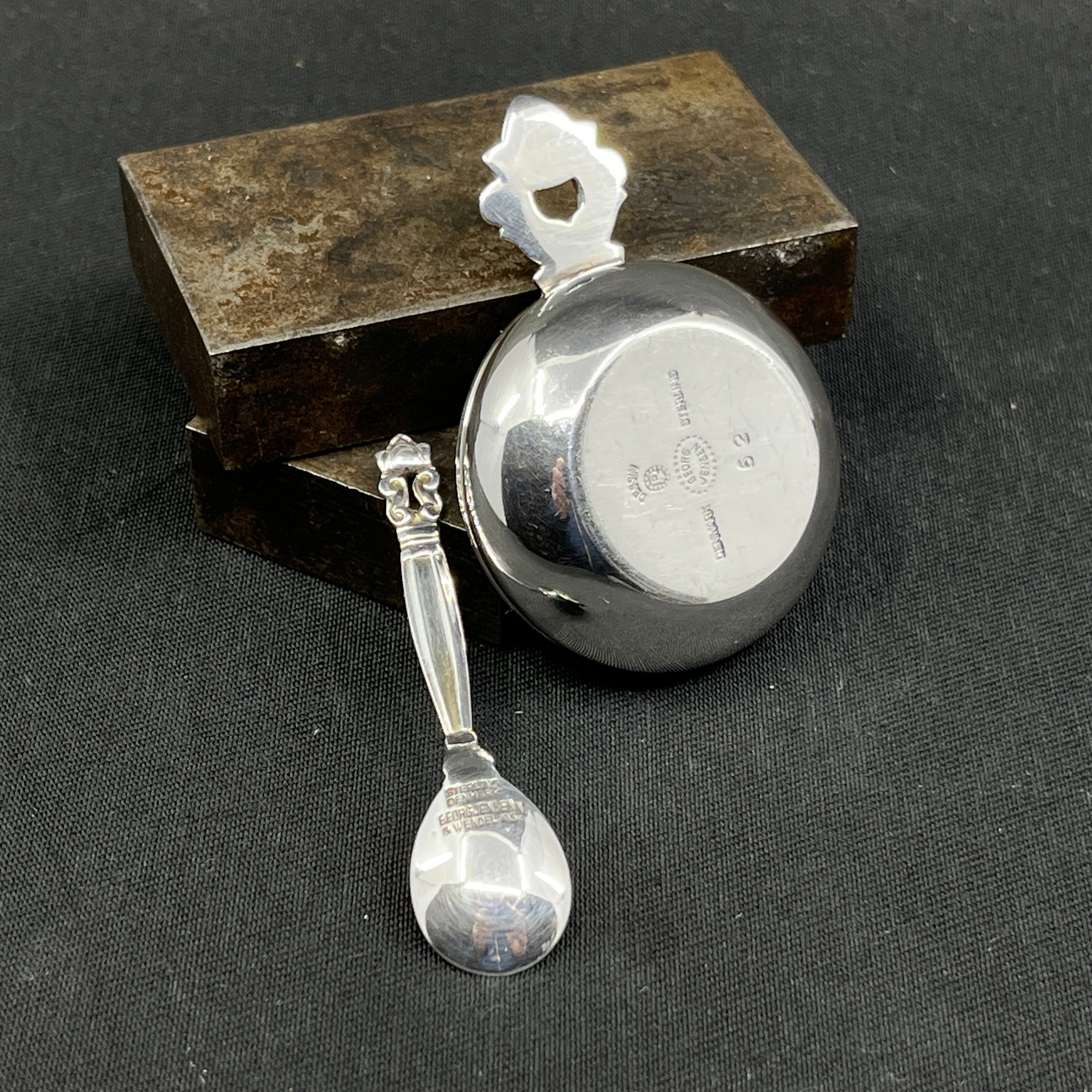 Georg Jensen Konge saltkar med ske