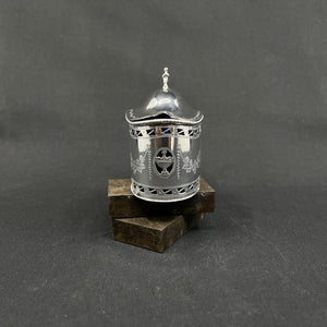 Silver mustard jar from 1929