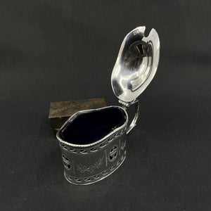 Silver mustard jar from 1929