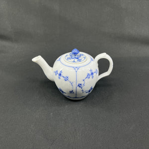 Small rare Blue Fluted Plain teapot, 1/247