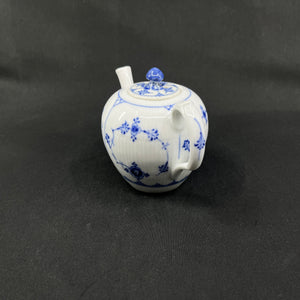 Small rare Blue Fluted Plain teapot, 1/247