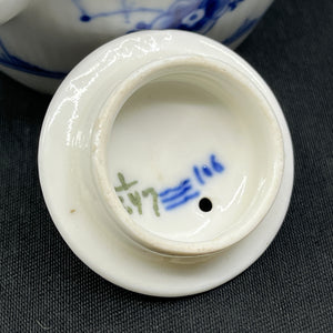 Small rare Blue Fluted Plain teapot, 1/247