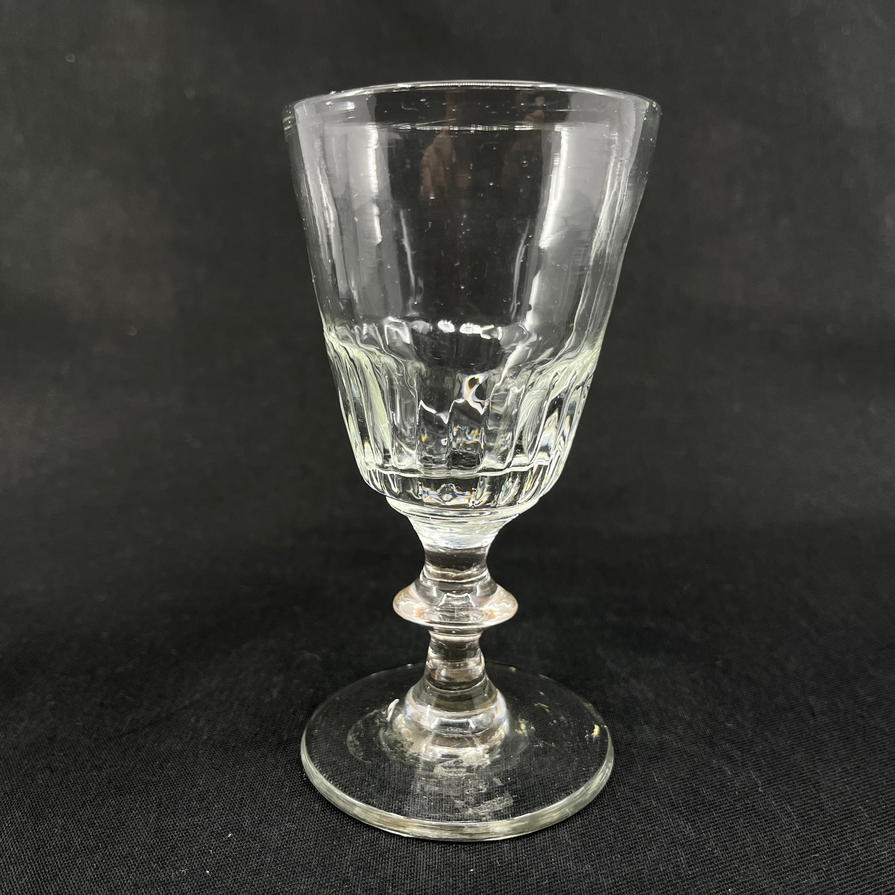 Blown Wellington wine glass from the 19th century