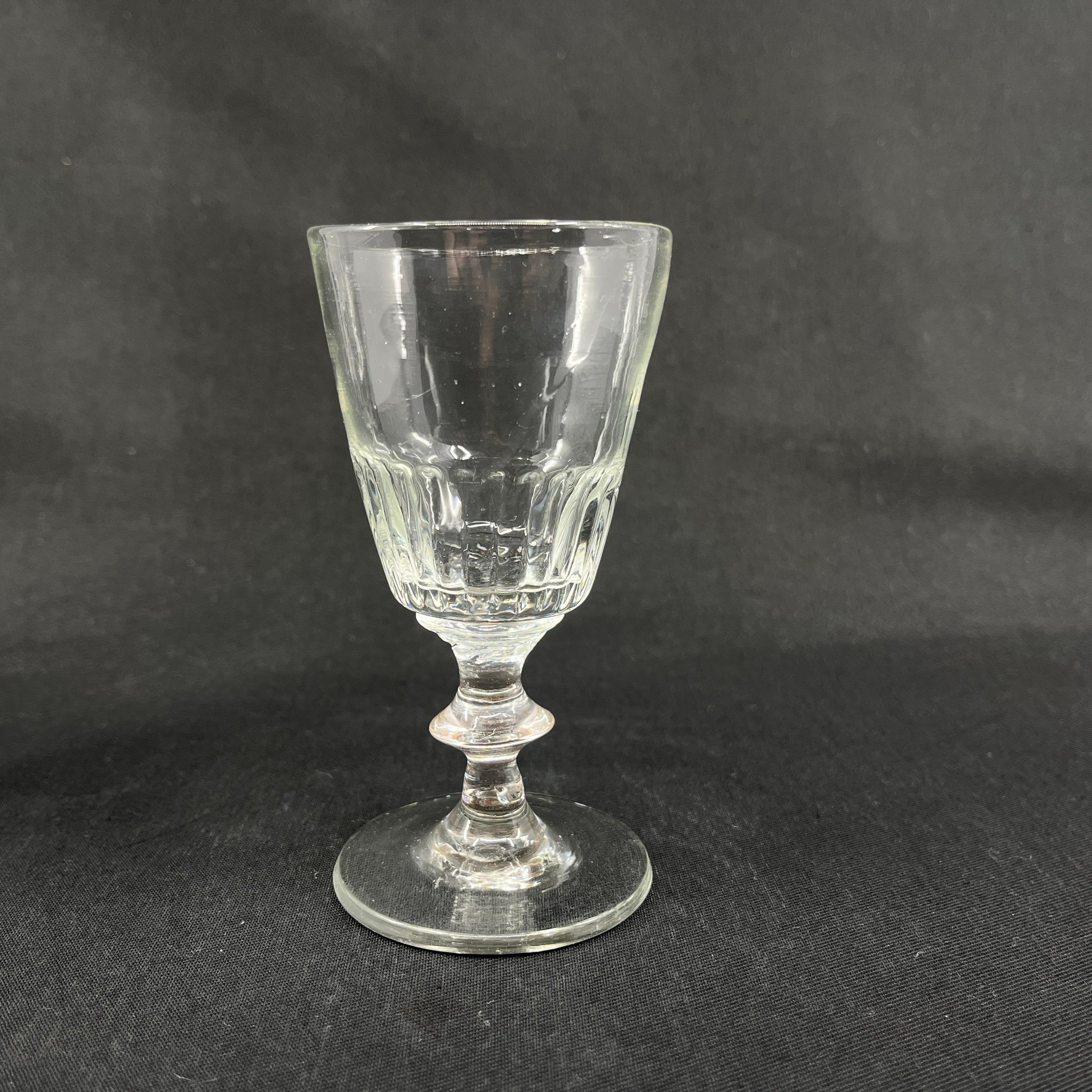 Blown Wellington wine glass from the 19th century