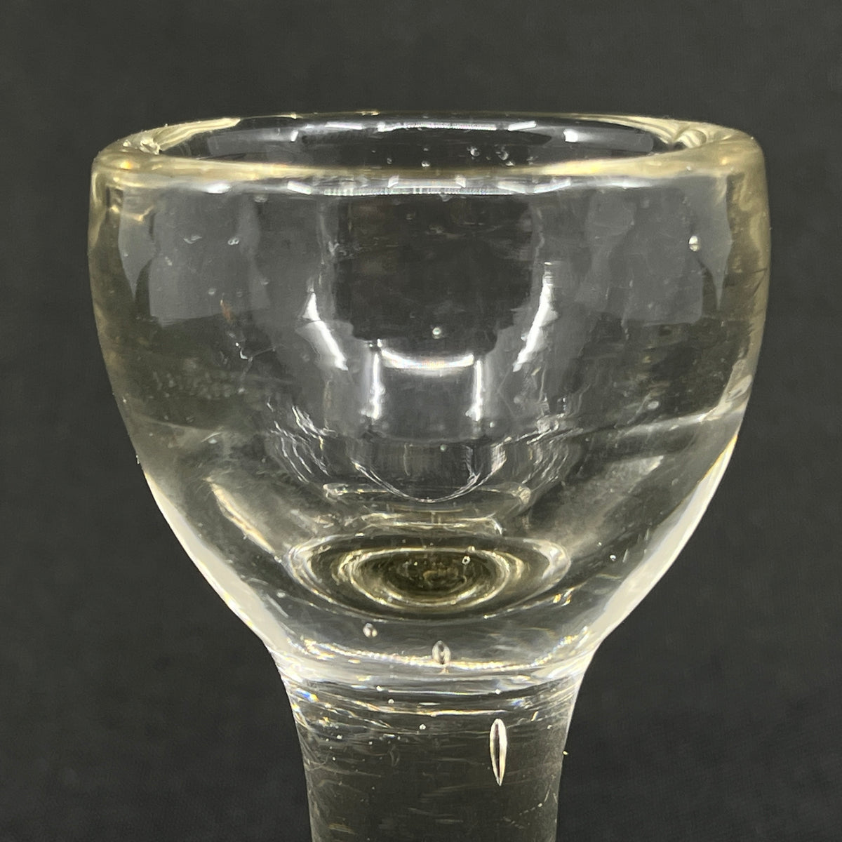 Antik dansk jernbaneglas, 9,2 cm.