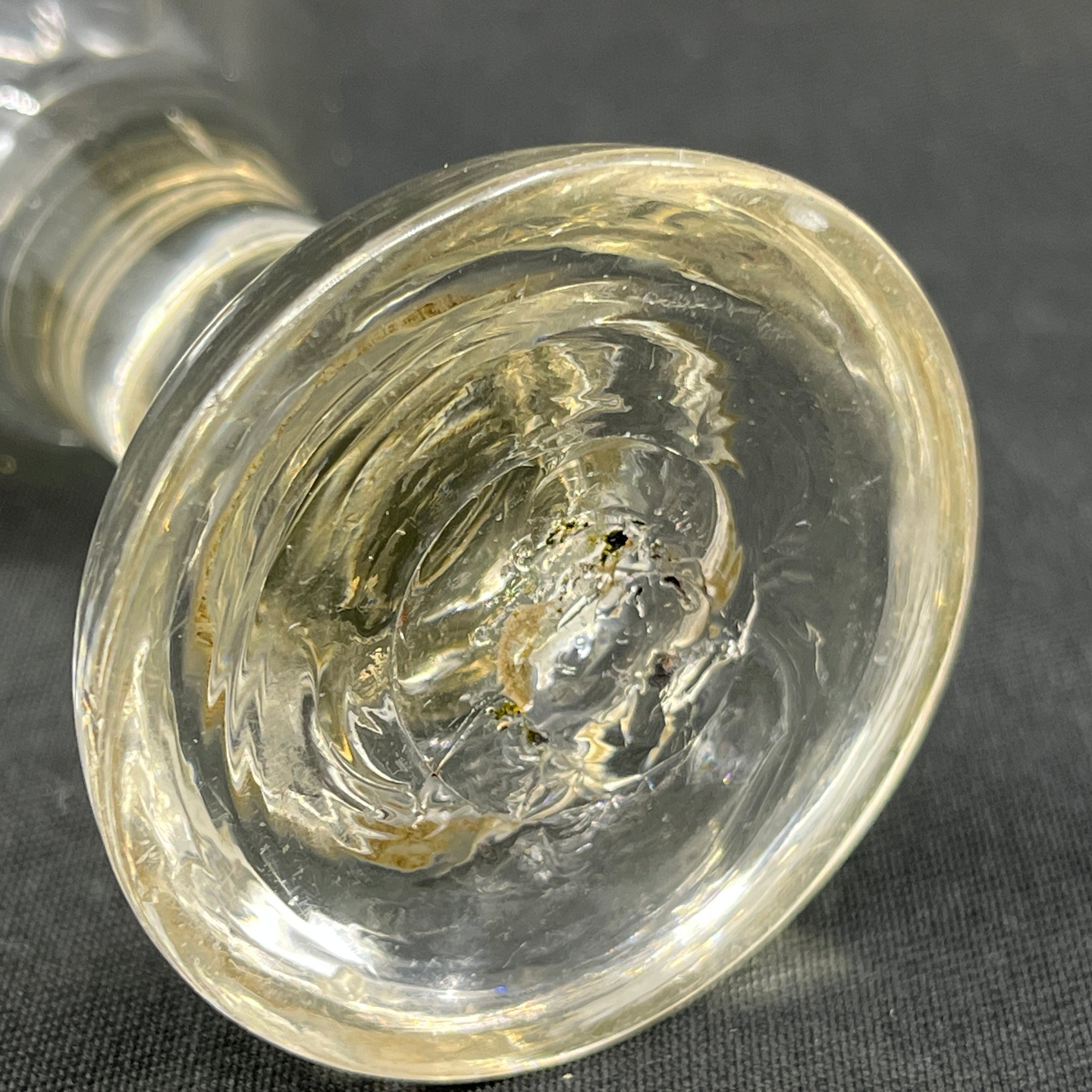 Antik dansk jernbaneglas, 9,2 cm.