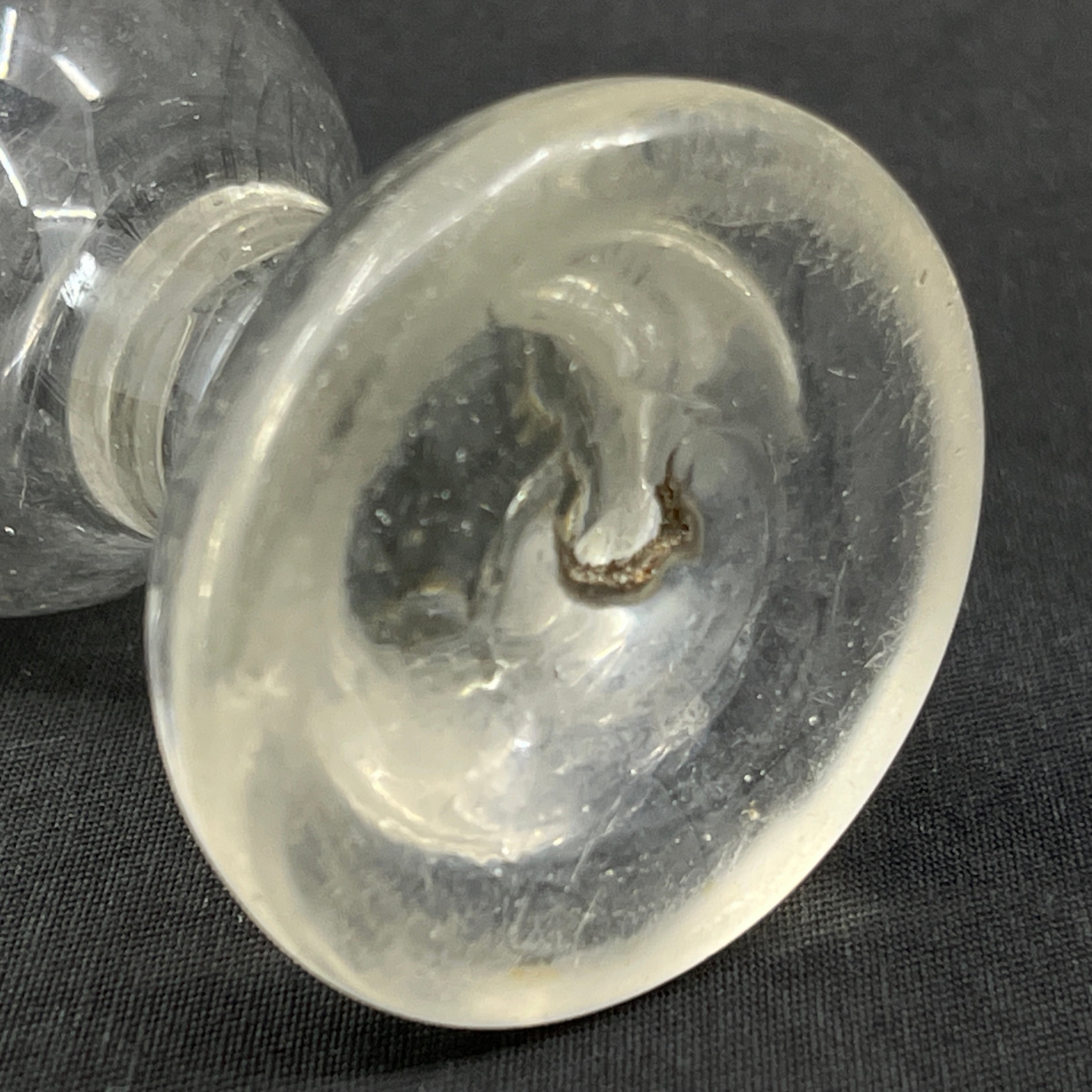 Antik dansk jernbaneglas, 8,8 cm.