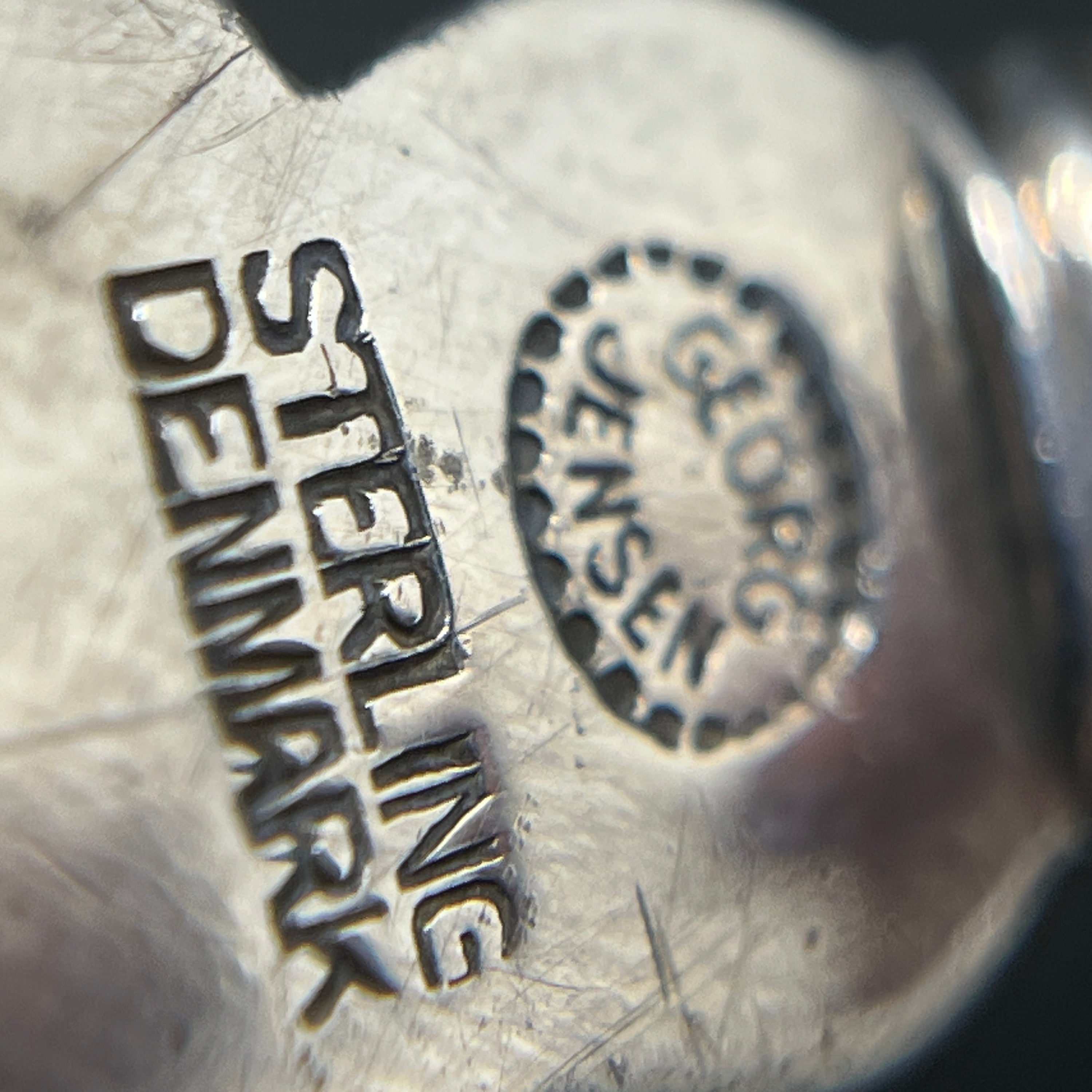 Acorn serving spoon, Georg Jensen, 22.5 cm.