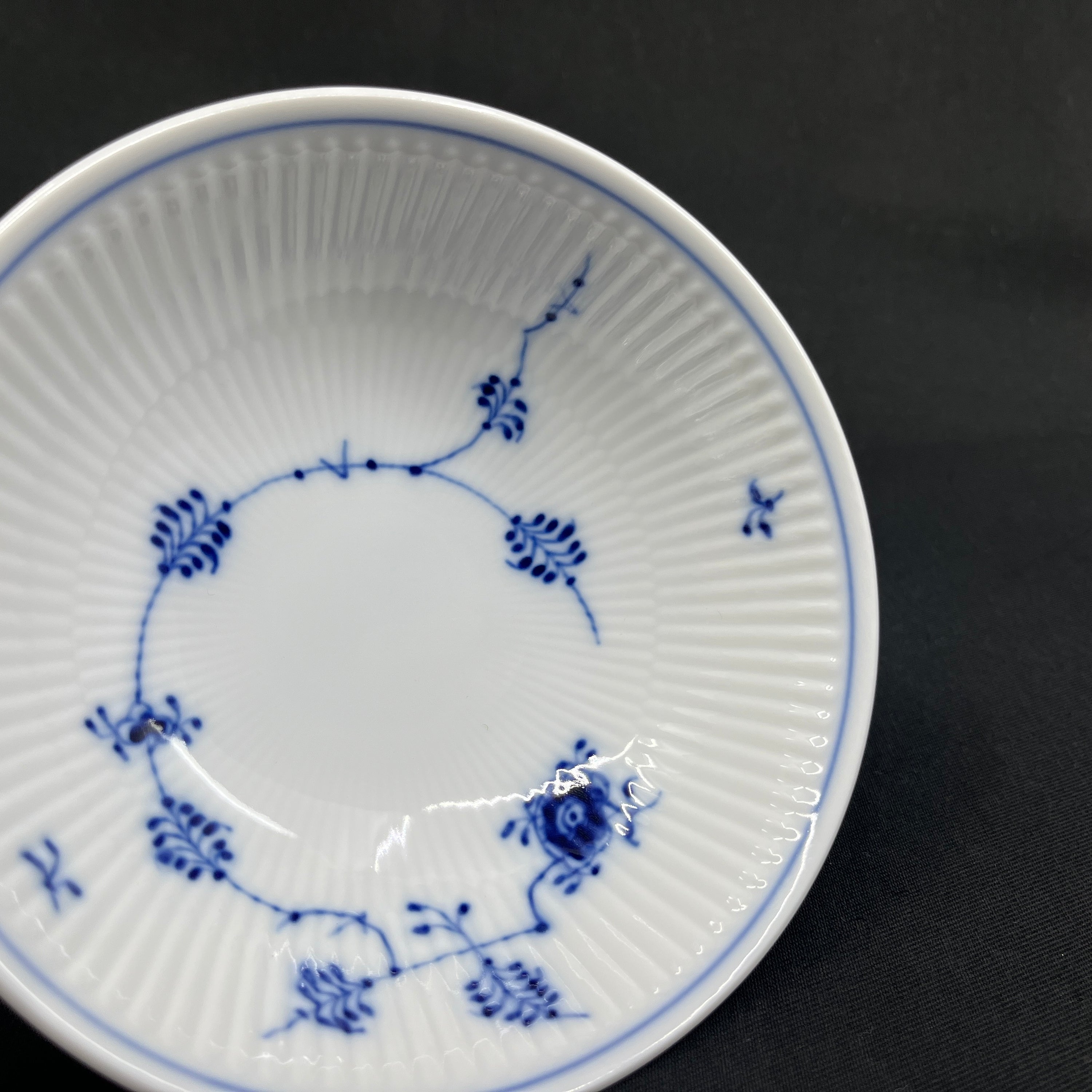 Blue Fluted Plain cereal bowl, 13.5 cm.