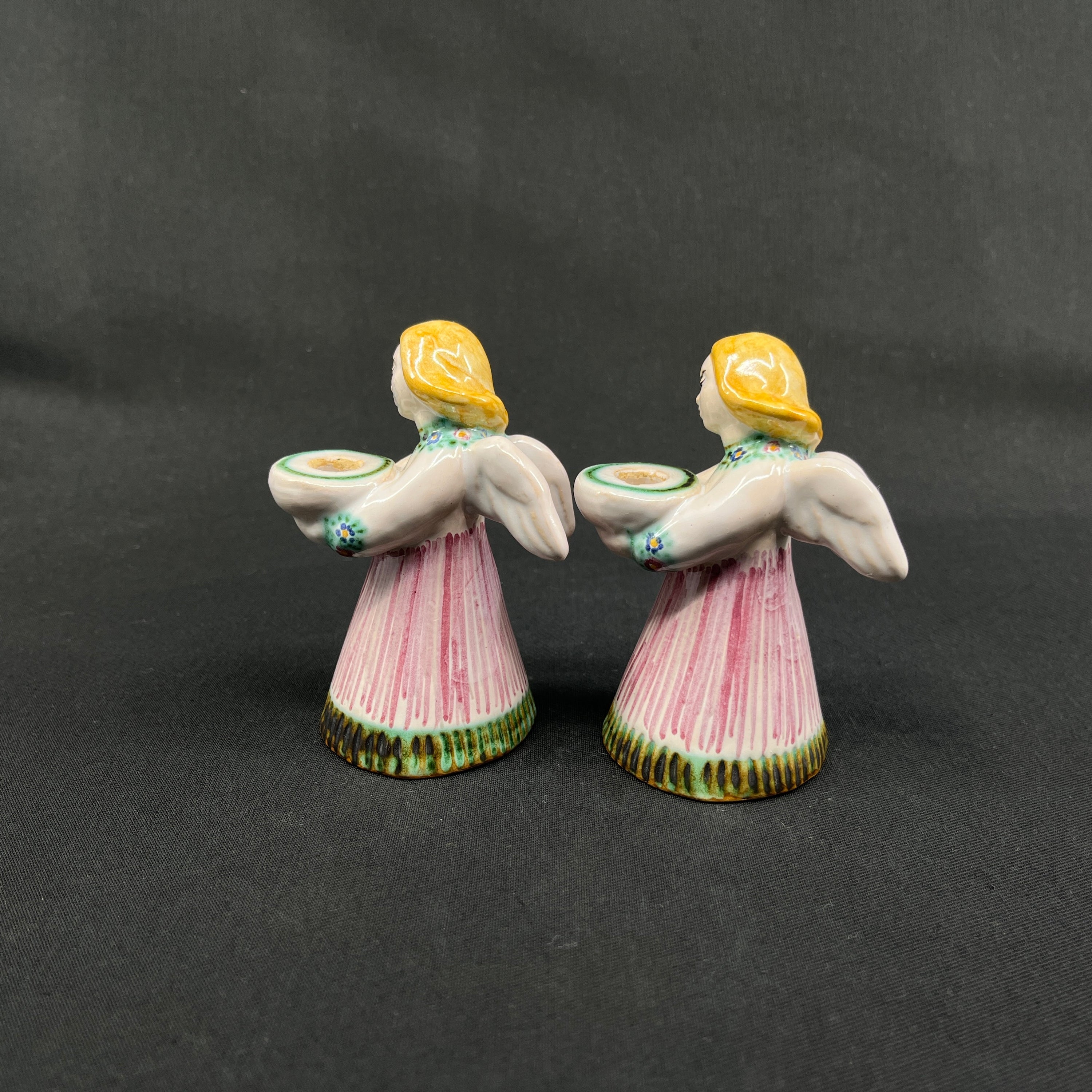 Lyserød engel fra L. Hjorth, 9 cm.