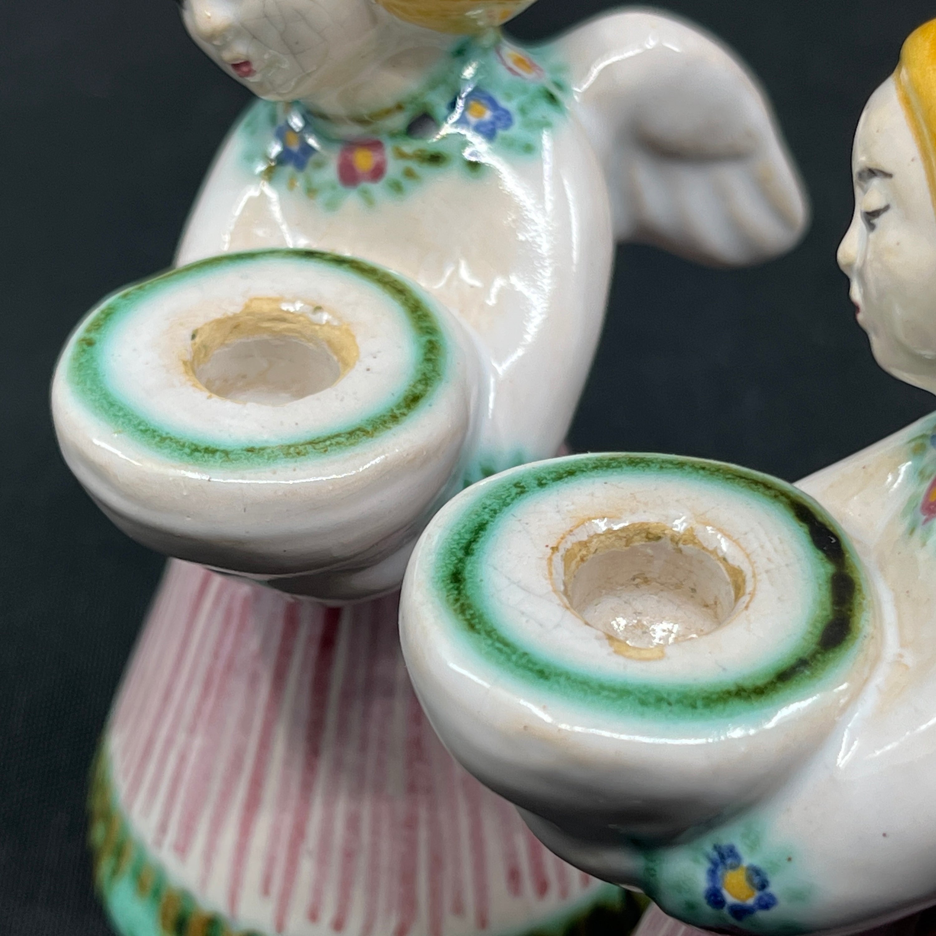 Lyserød engel fra L. Hjorth, 9 cm.