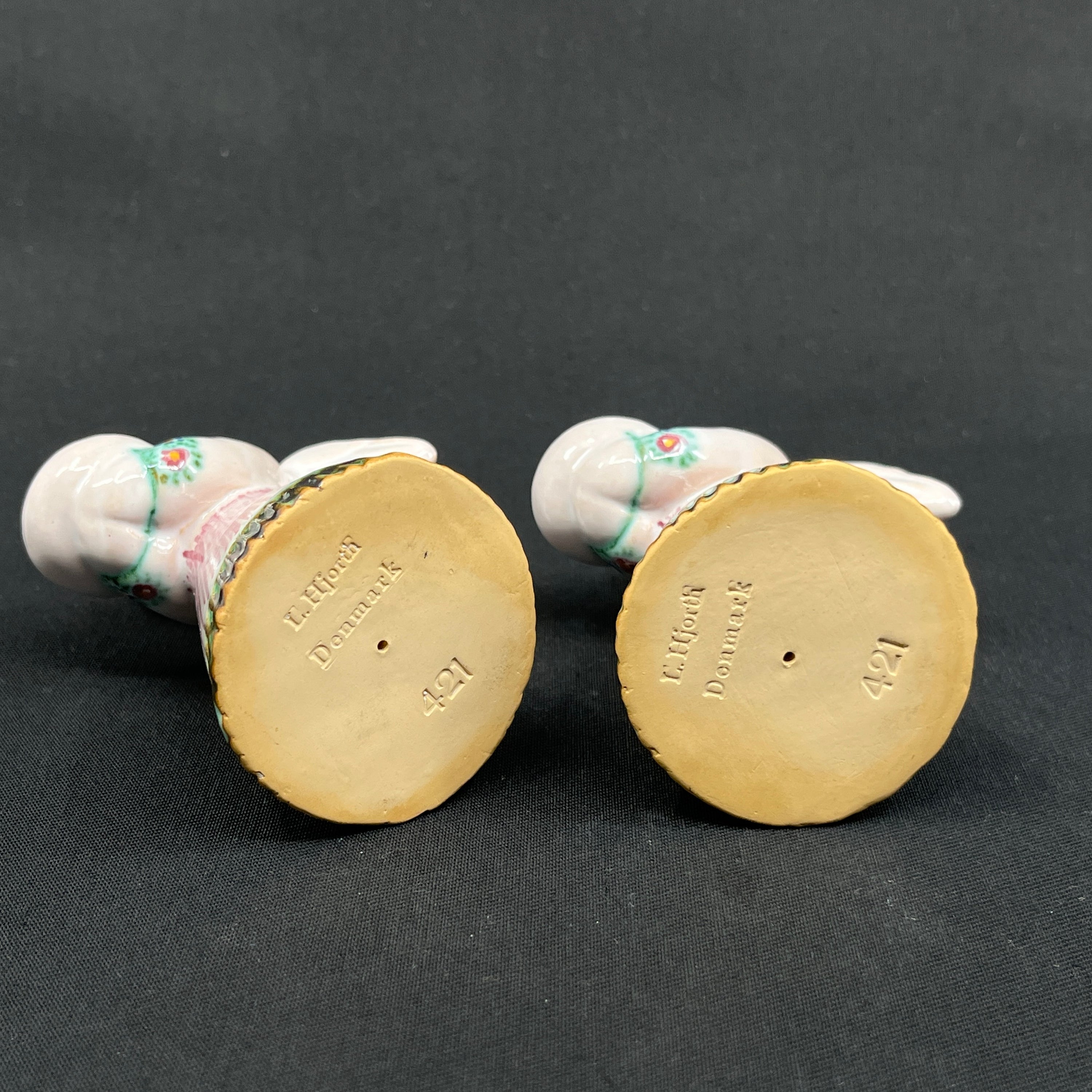 Lyserød engel fra L. Hjorth, 9 cm.