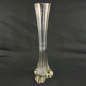 Slank liljevase med guld, 32 cm.