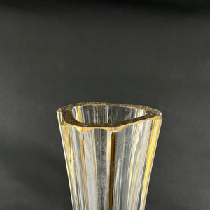 Slank liljevase med guld, 32 cm.
