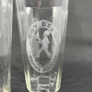 A set of rare Tuborg glasses from the 1930s - Boy Beer