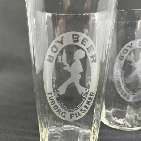 A set of rare Tuborg glasses from the 1930s - Boy Beer