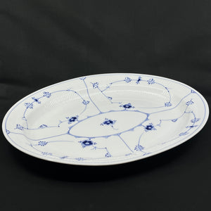 Blue Fluted Fluted oval dish, 37 cm. 2nd variety.