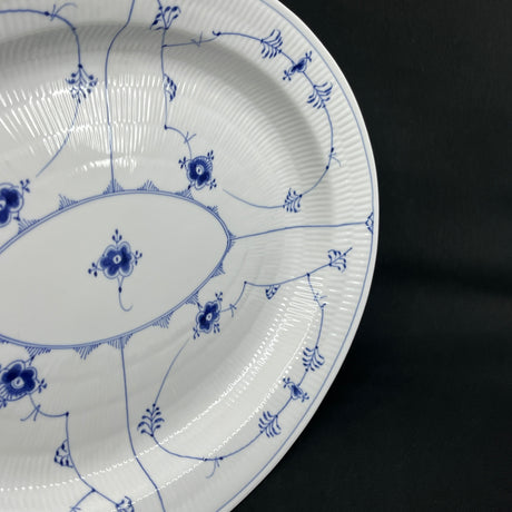 Blue Fluted Fluted oval dish, 37 cm. 2nd variety.
