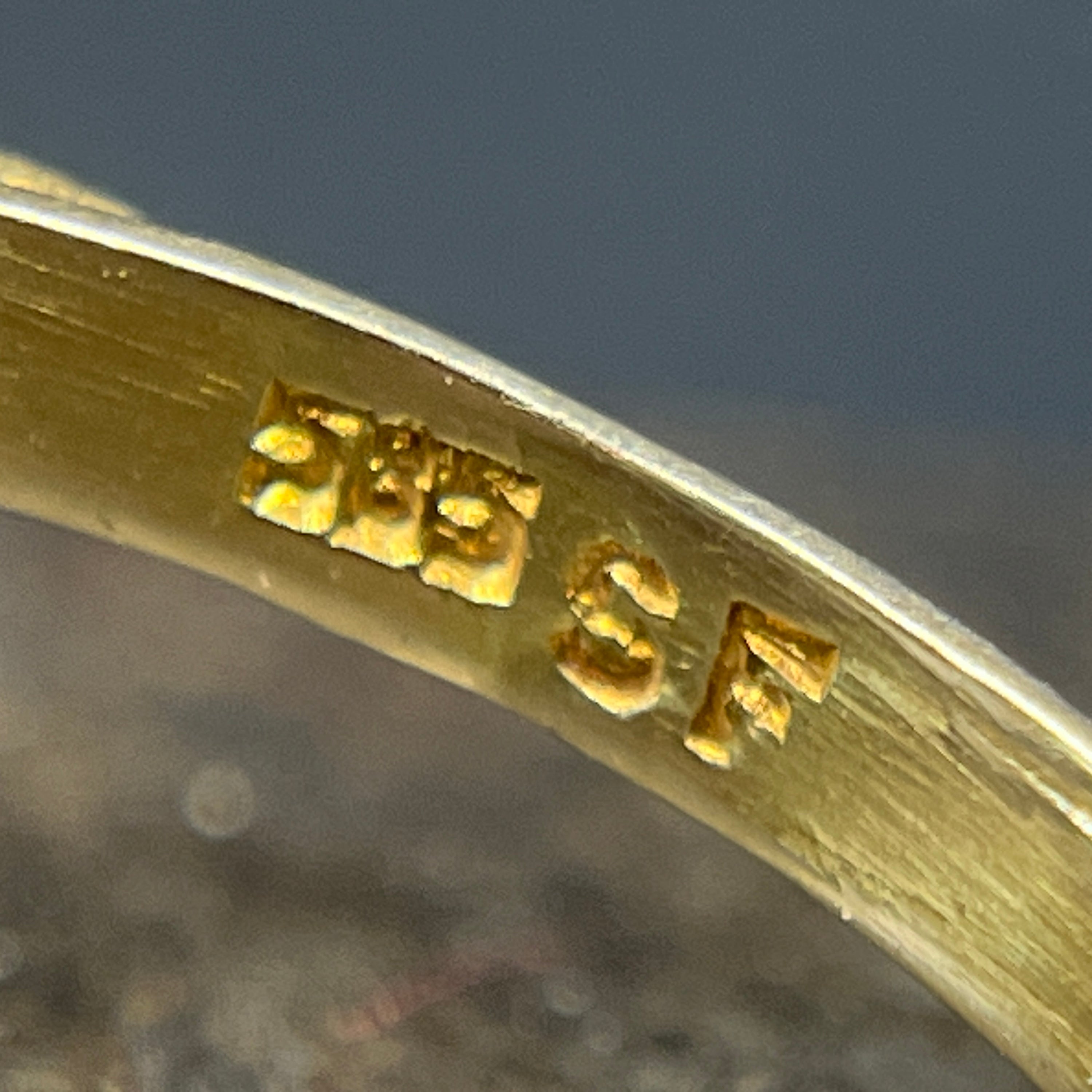 Dansk art nouveau ring i guld med aquamarin