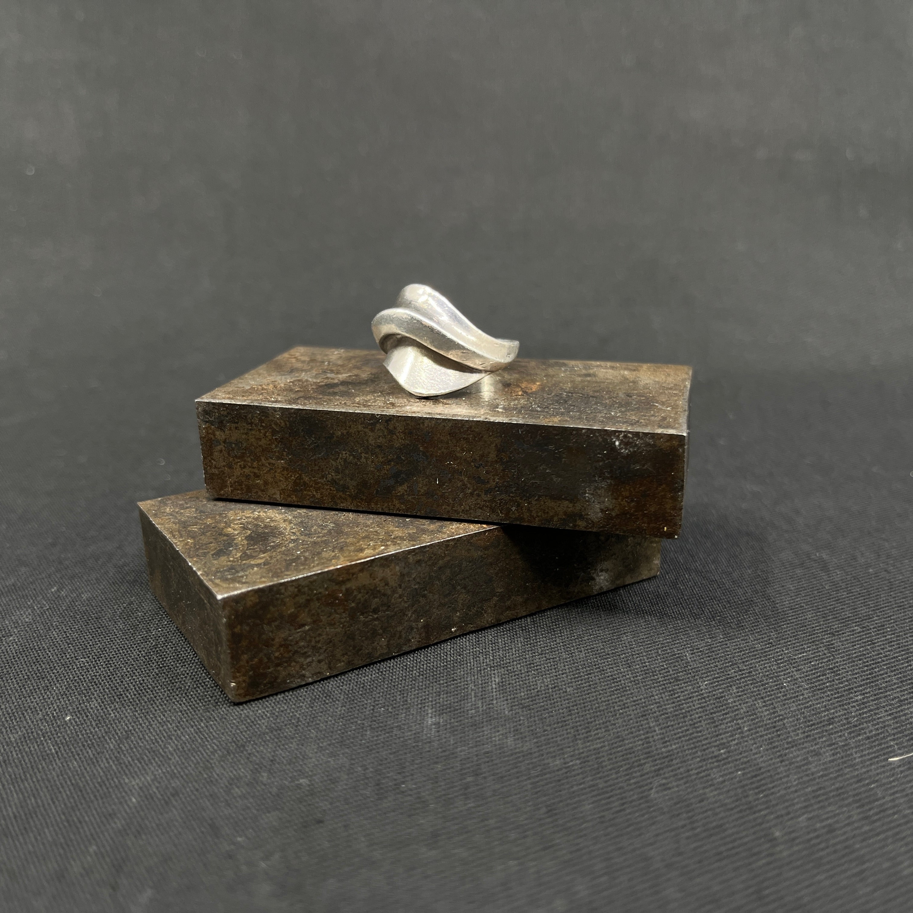 Ring i sølv fra 1980'erne