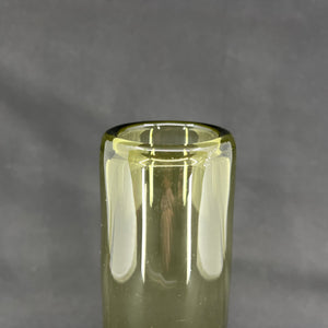 Olive cylinder vase, 23 cm.