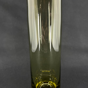 Olive cylinder vase, 23 cm.