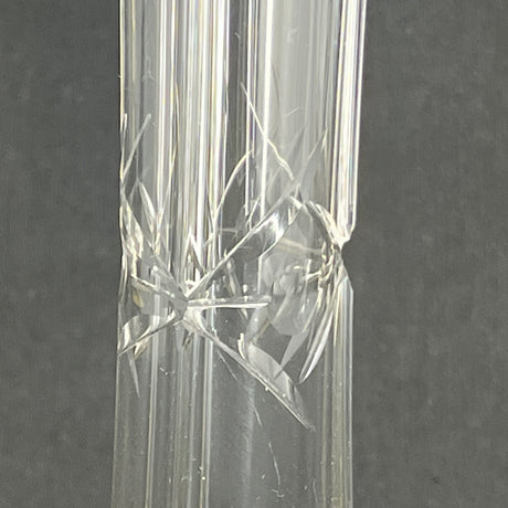 Slim lily vase with fine cuts, 20 cm.