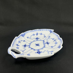 Blue Fluted Half Lace Leaf Dish, 1/549