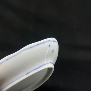 Rare Blue Fluted Fluted Dish, 1/152