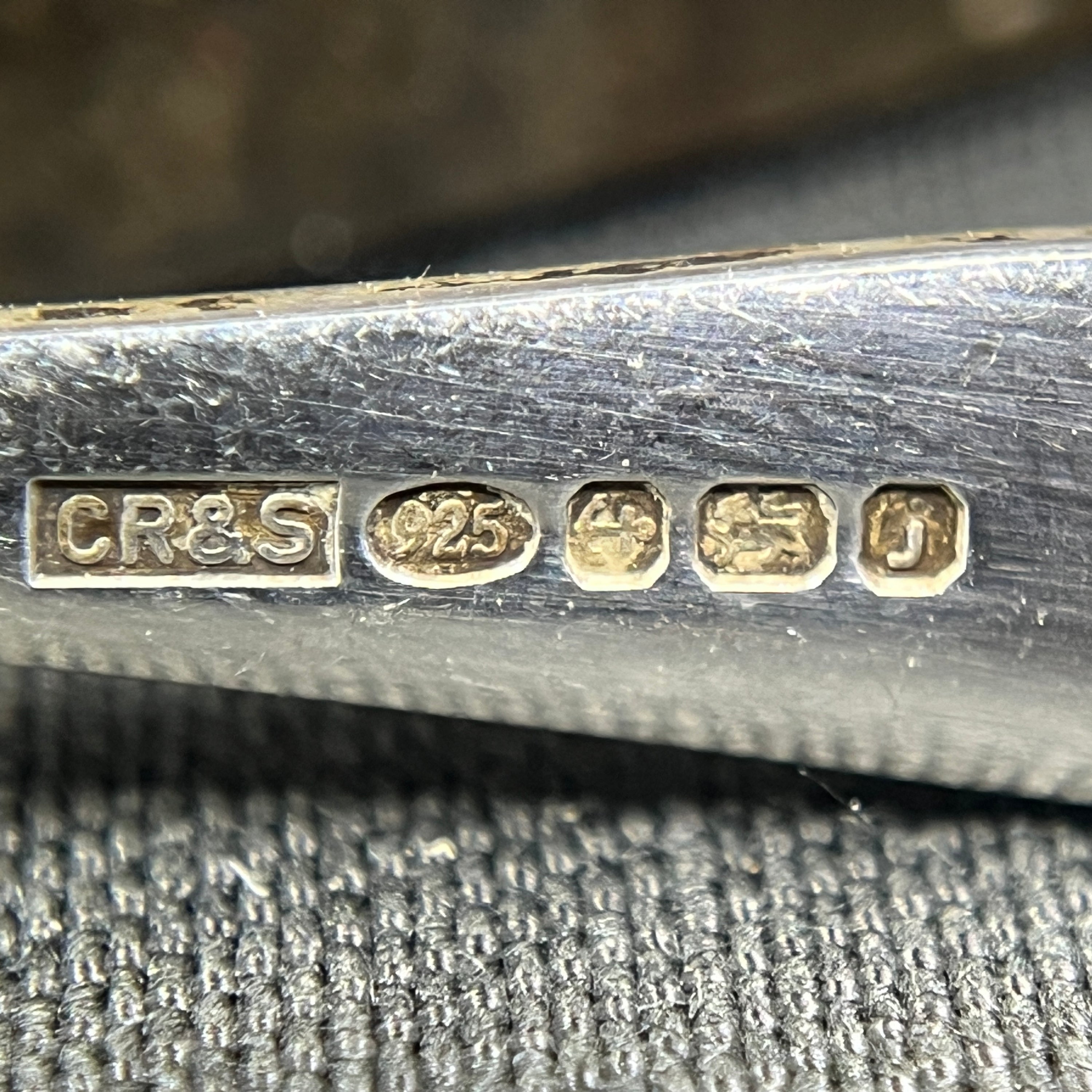 A pair of salt spoons - England 1930'ish