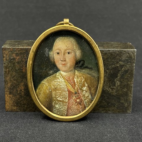 Miniature af adelsmand fra 1760'erne