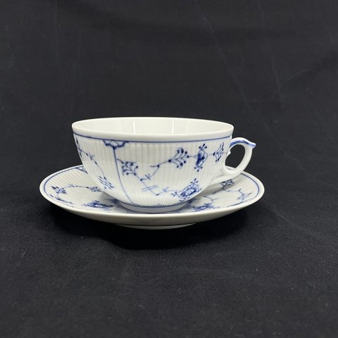 Large Blue Fluted Plain tea cup