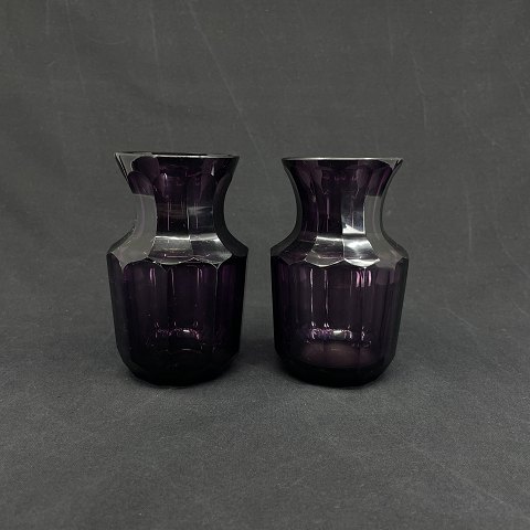 A set of beautiful purple art deco vases